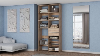 Стеллаж для одежды Мирта 86 BMS с полками