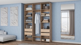 Стеллаж для одежды Мирта 94 BMS с полками