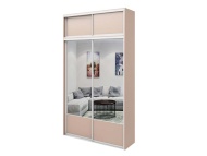 Шкаф-купе с антресолью Лайт 7 BMS (1250х2700х650) (Белье - Платье с полкой (2))