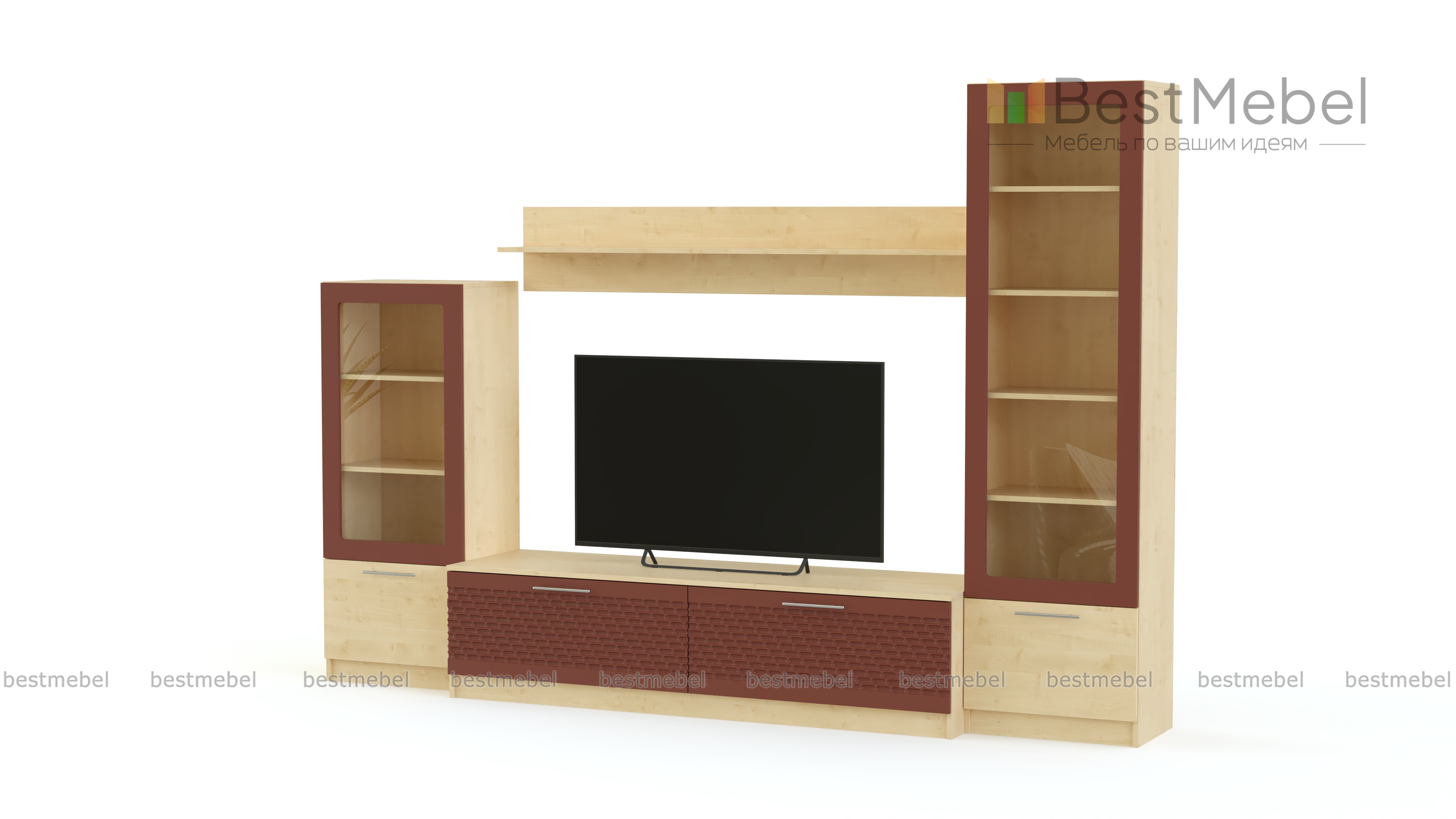 Стенка в гостиную Блеск 30.1-3D BMS