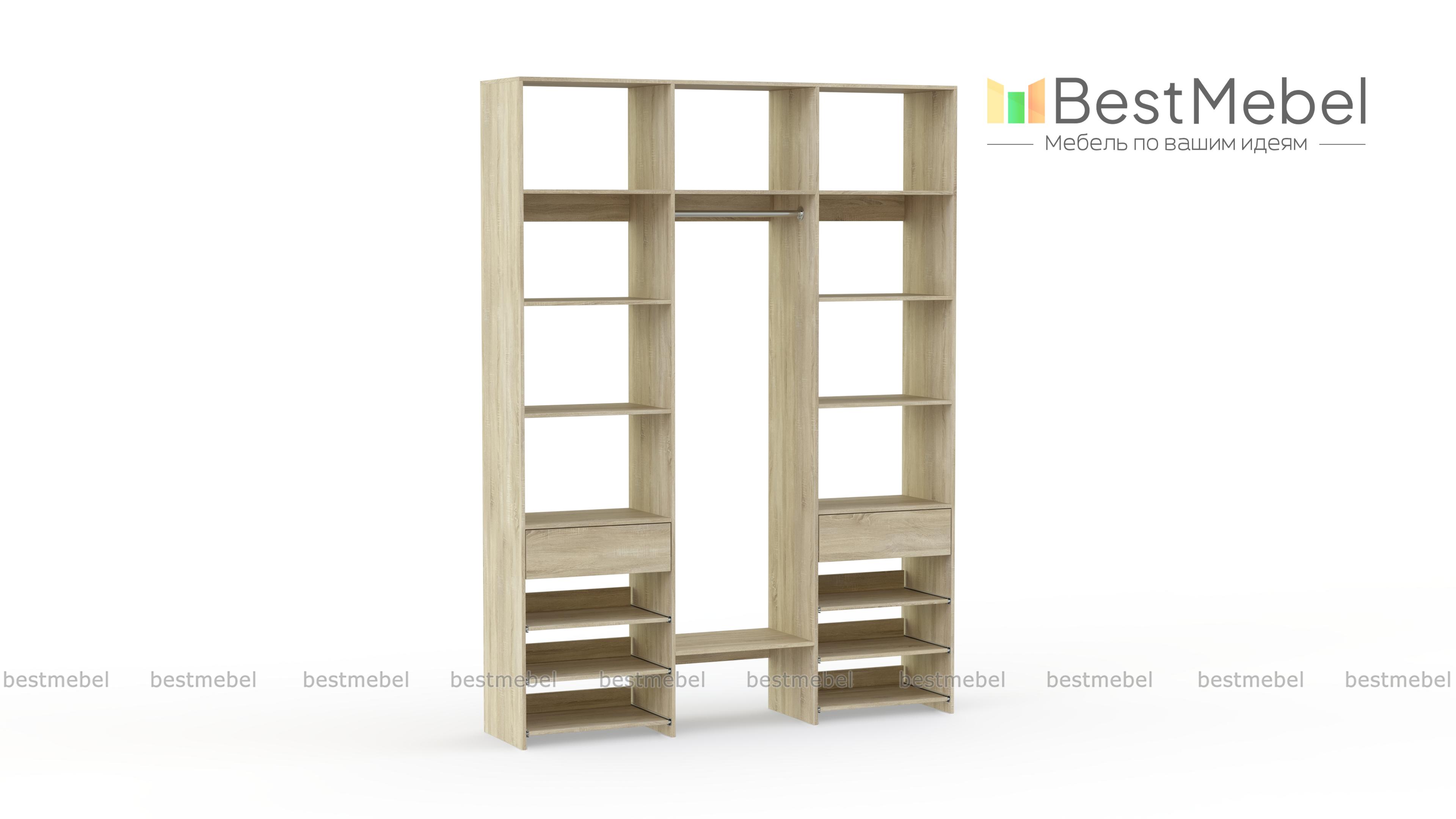 Стеллаж для одежды Мирта 93 BMS - Фото