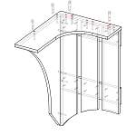 Схема сборки Вешалка угловая Канзас 3 BMS