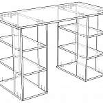 Чертеж Письменный стол Лекс-13 BMS