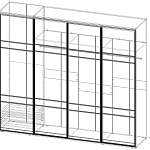Шкаф-купе Z-274 BMS(Белье - Платье - Платье (станд. 4))