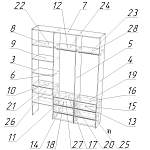Схема сборки Стеллаж для одежды Мирта 52 BMS