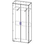 Дуэт Шкаф 2-х дверный 16.10 BMS (Платяной отсек (станд. 2))