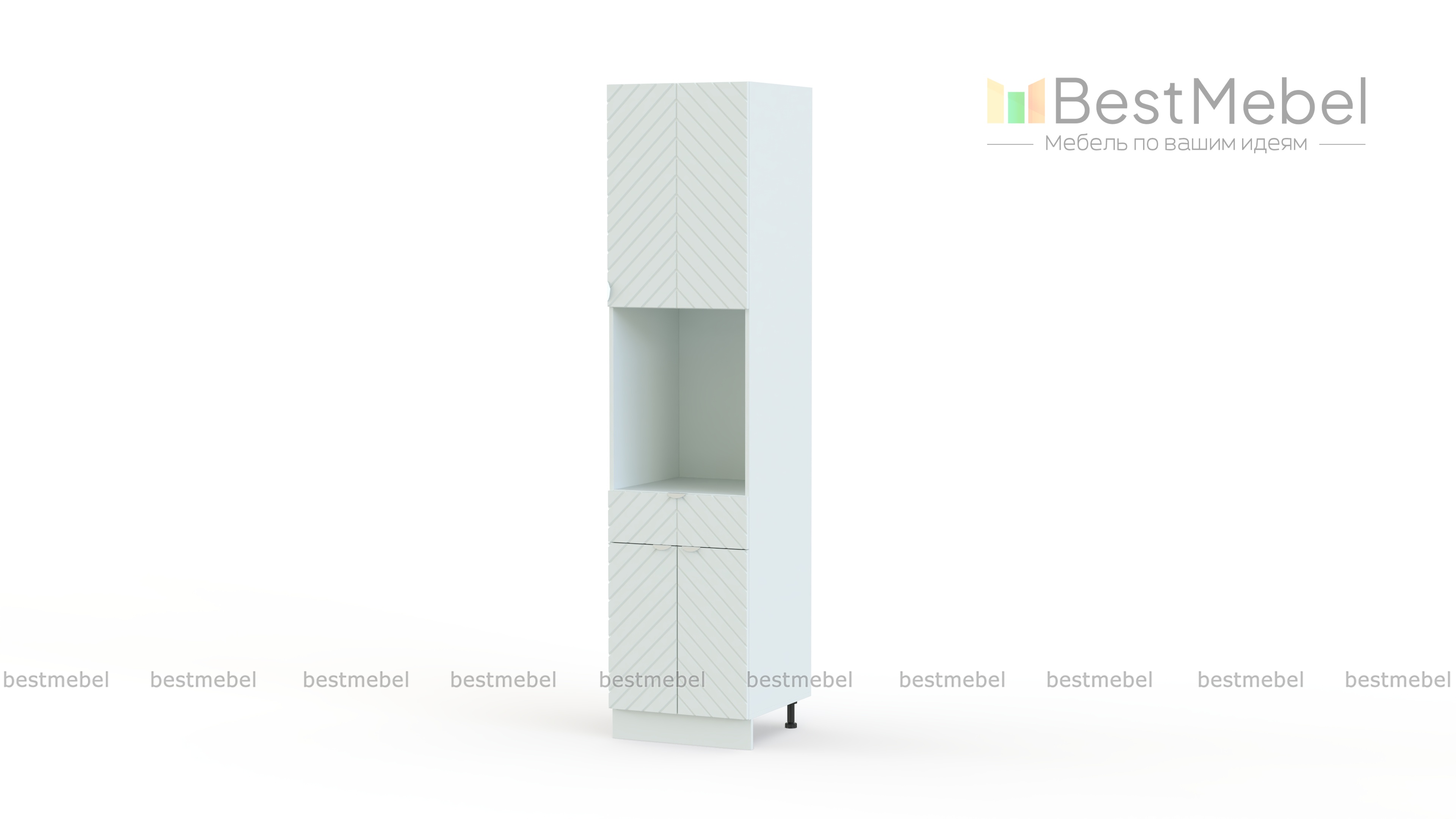 Шкаф-пенал с дверцами и ящиком Анаис BMS