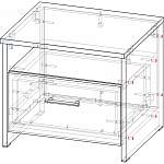Чертеж Тумба прикроватная Милана-1 BMS