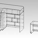 Чертеж Кровать-чердак Миф-5 BMS