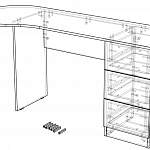 Схема сборки Стол письменный Мастер-1 BMS