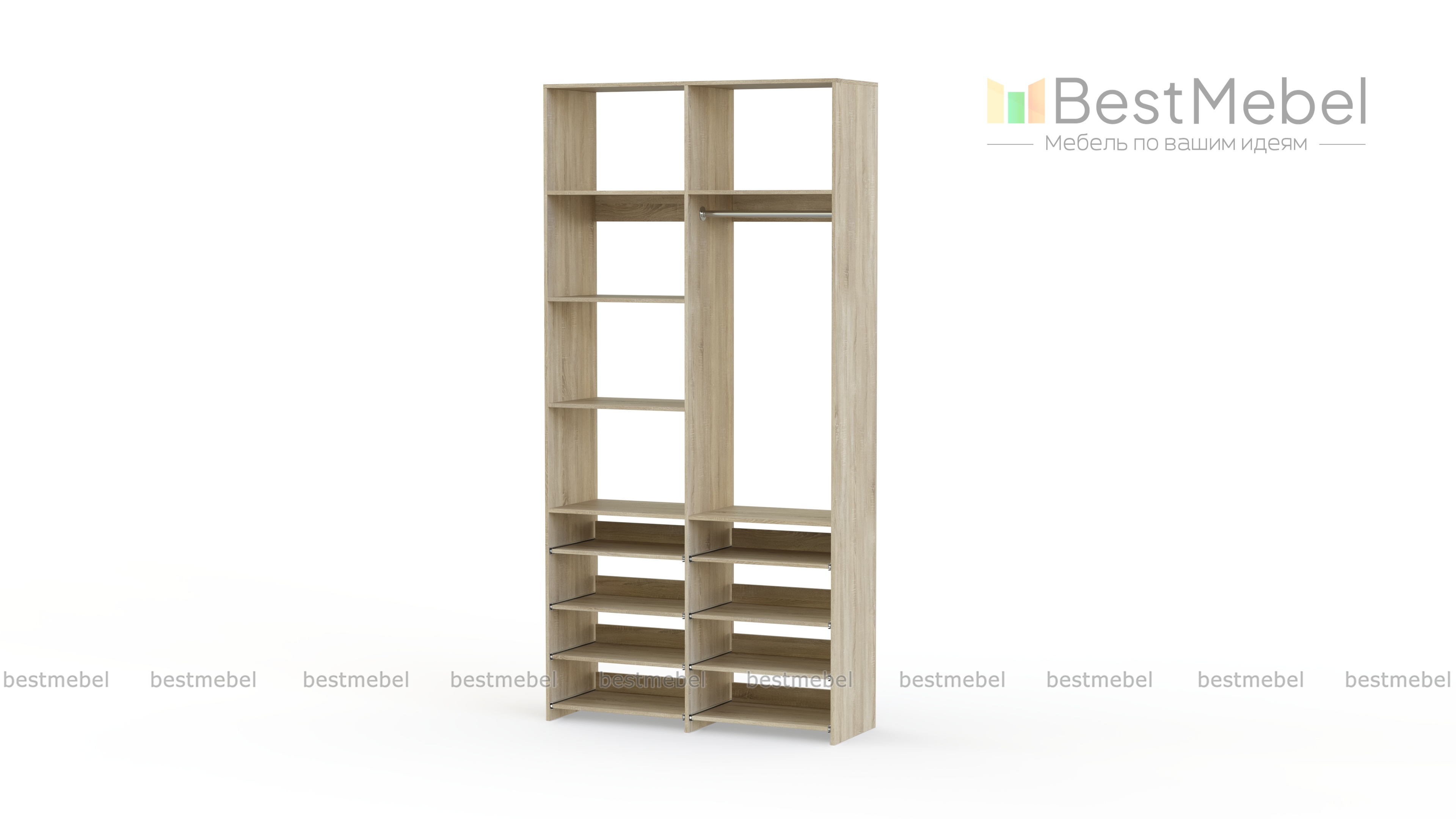 Стеллаж для одежды Мирта 83 BMS